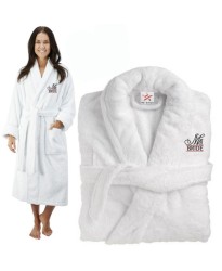 Deluxe Terry cotton with MRS BRIDE CUSTOM TEXT Embroidery bathrobe Deluxe Terry cotton with MRS BRIDE CUSTOM TEXT Embroidery bathrobe